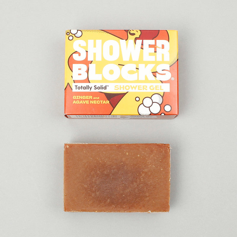 Ginger and Agave Nectar solid shower gel outside of the box